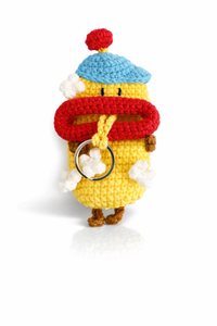 Popcorn sausage mouth with hat (10cm)