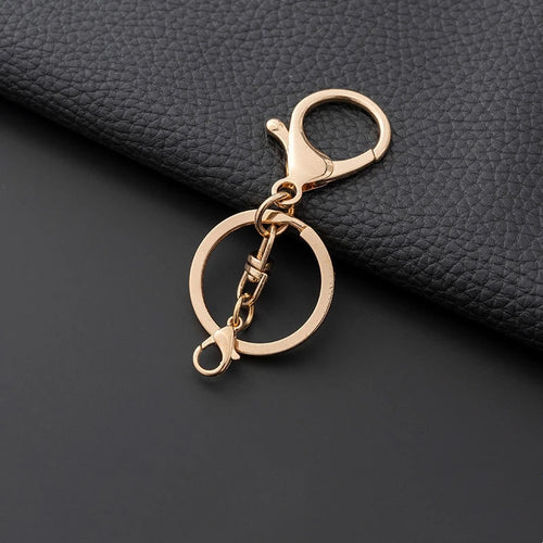 Gold metal keychain clips
