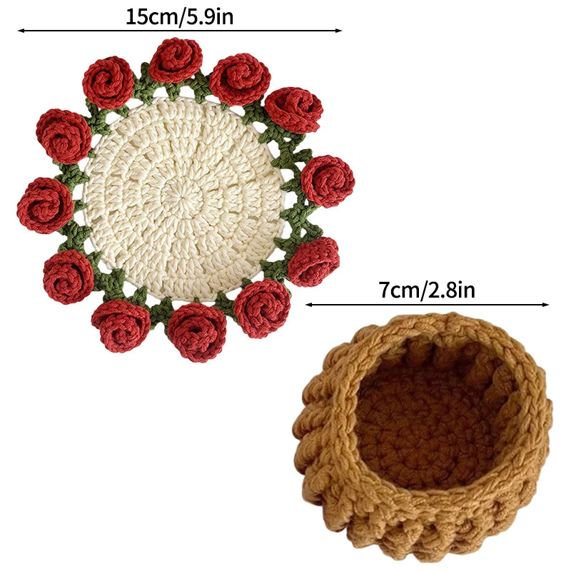 Flower Bouquet Coaster + Flower pot Set