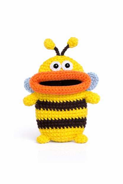 [advanced] Honey Bee Sausage mouth key case Pattern